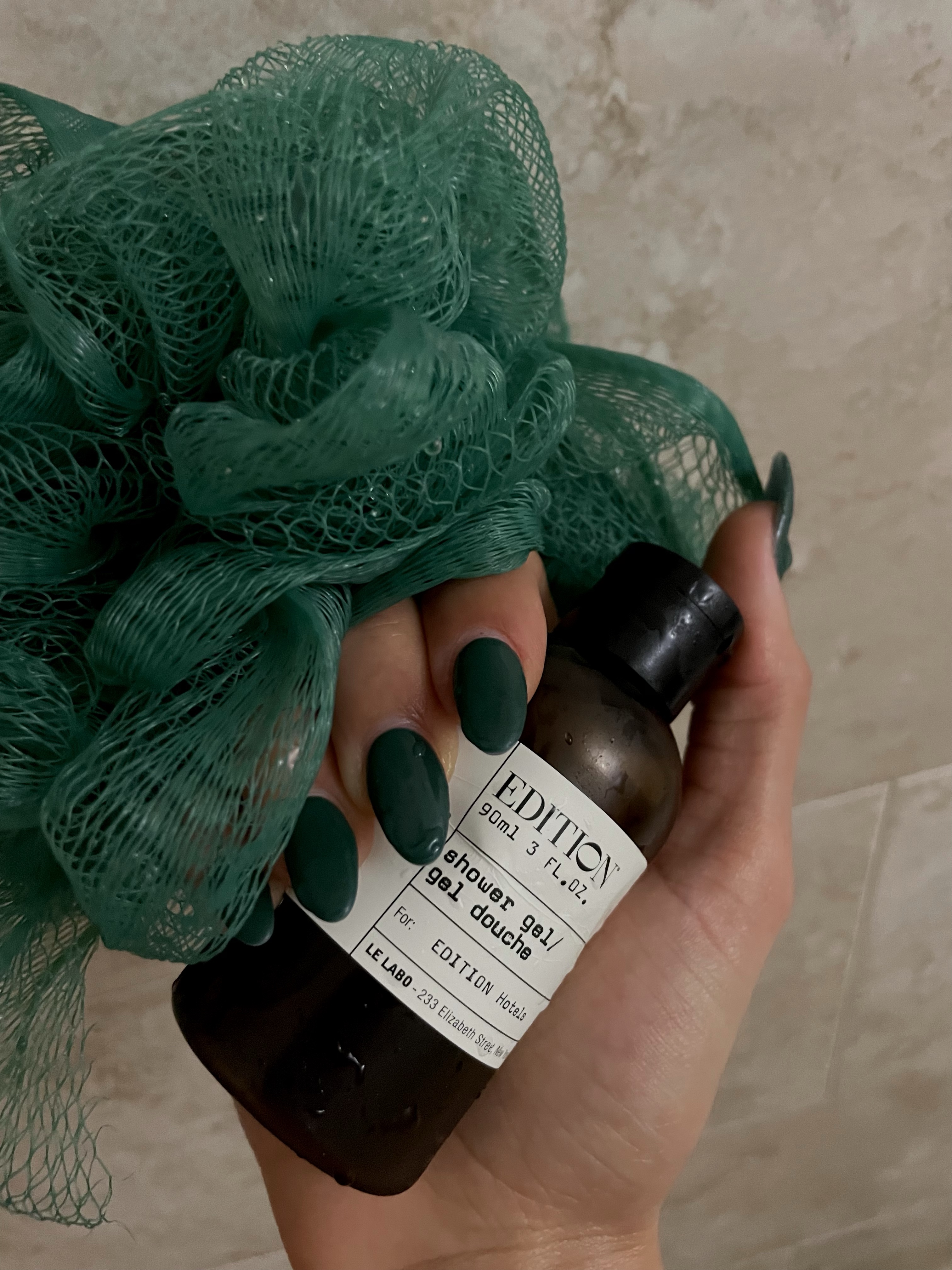 emerald green OPI almond nails christmas moody aesthetic