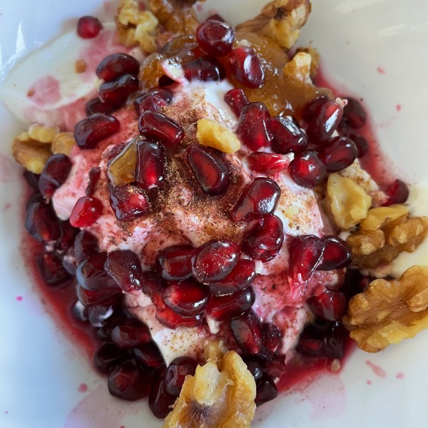 Pomegranate Walnut Yogurt Bowl Recipe clean eating yogurt bowls walnuts and honey model diet los angeles recipes